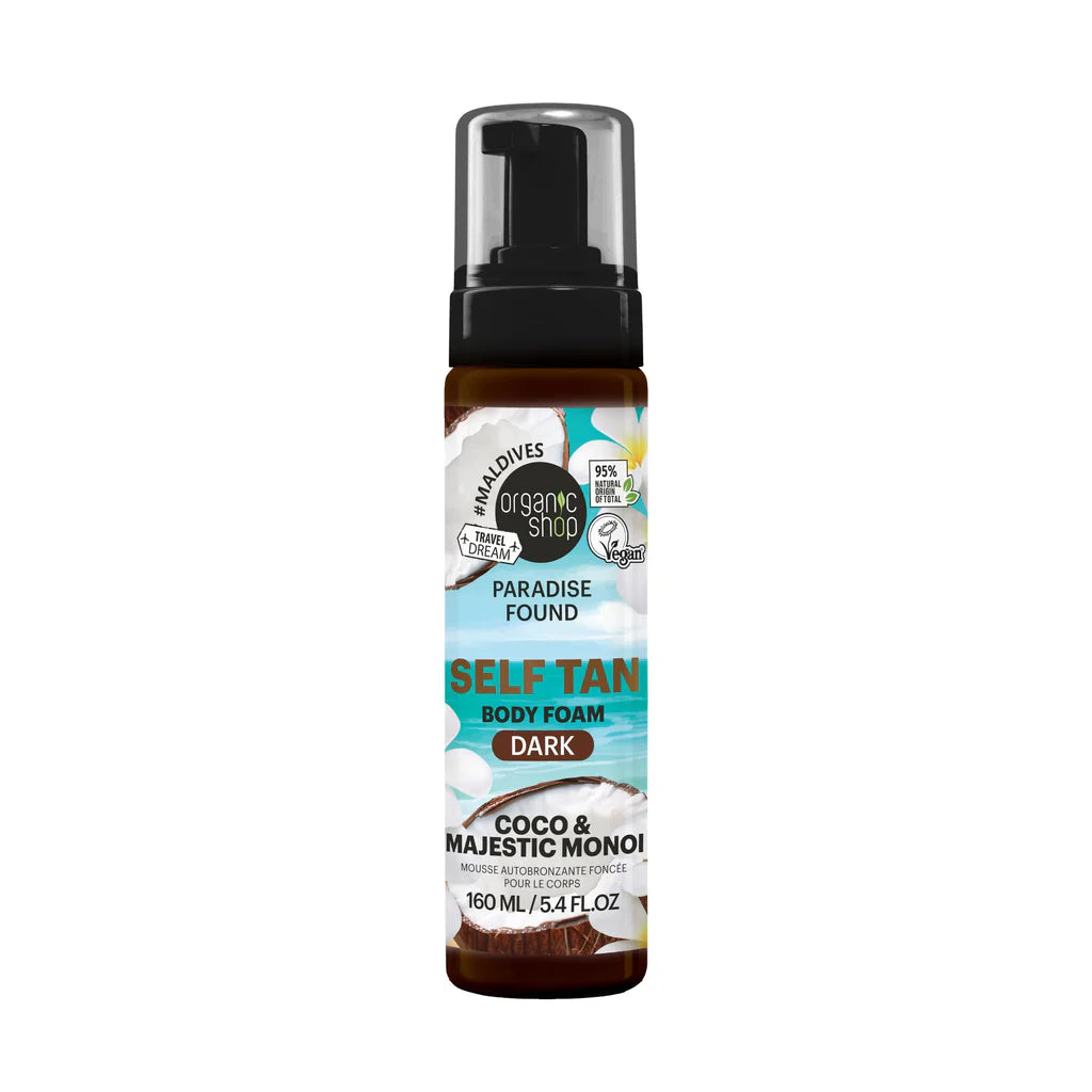 Organic Shop – Paradise Found Dark Self Tan Body Foam
