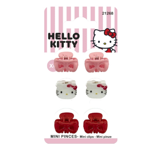 HELLO KITTY MINI HAIR CLIPS X6 PCS