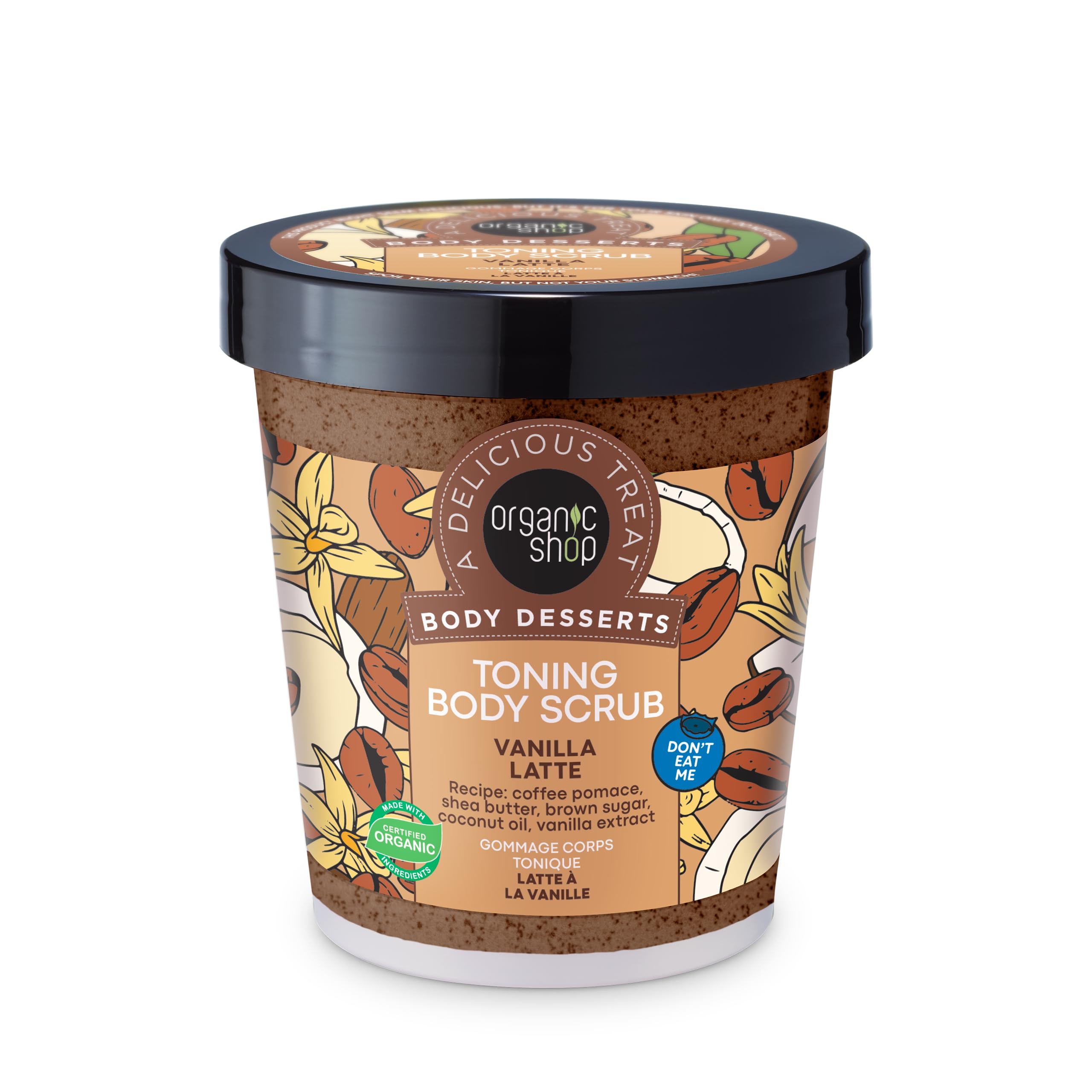 Organic Shop Body Desserts – Vanilla Latte Renewing Body Scrub