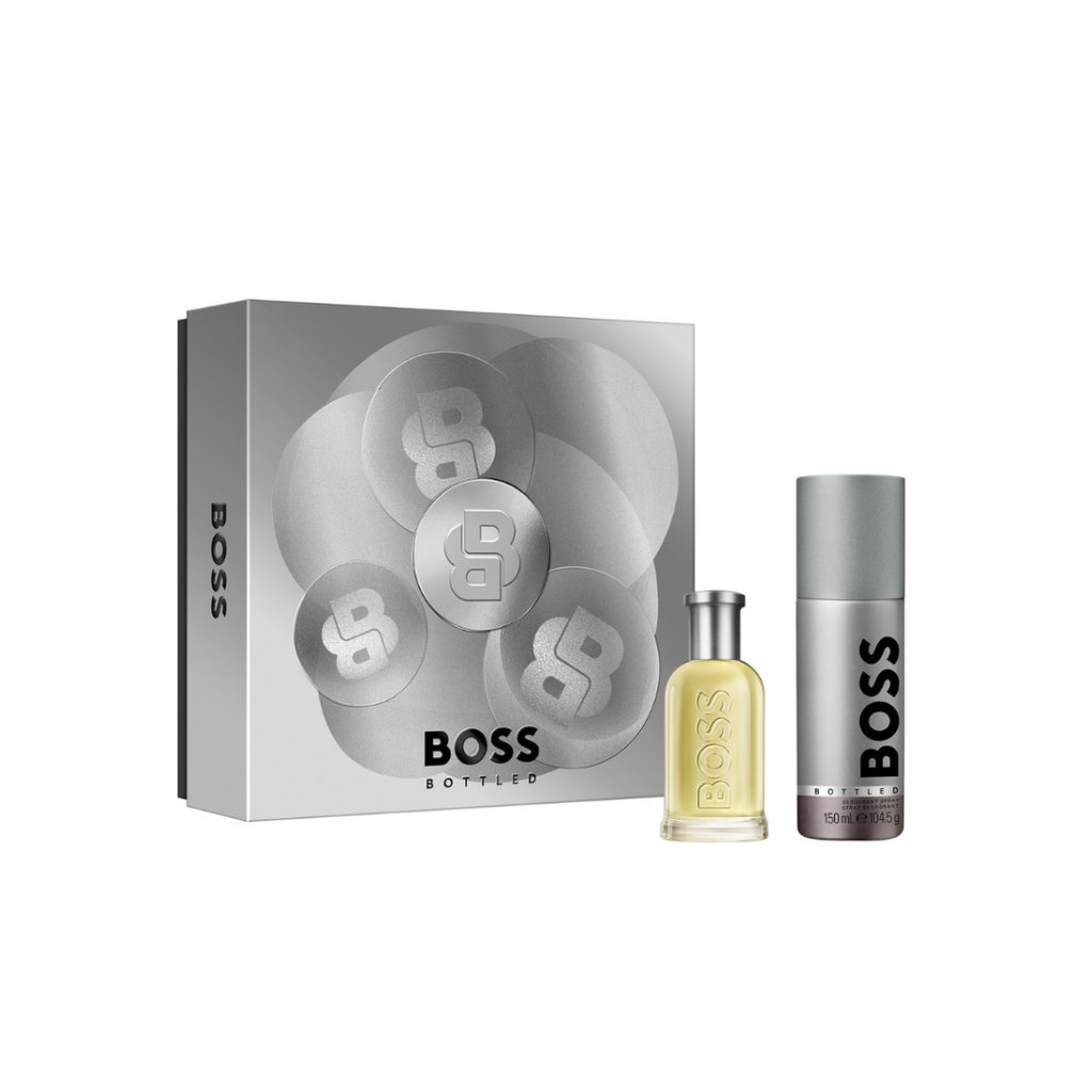 HUGO BOSS BOTTLED SILVER GIFT SET FOR HIM