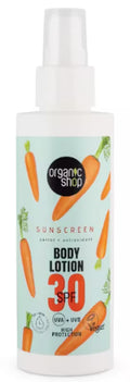 Organic Shop – Carrot & Antioxidant Sunscreen Body Lotion SPF 30