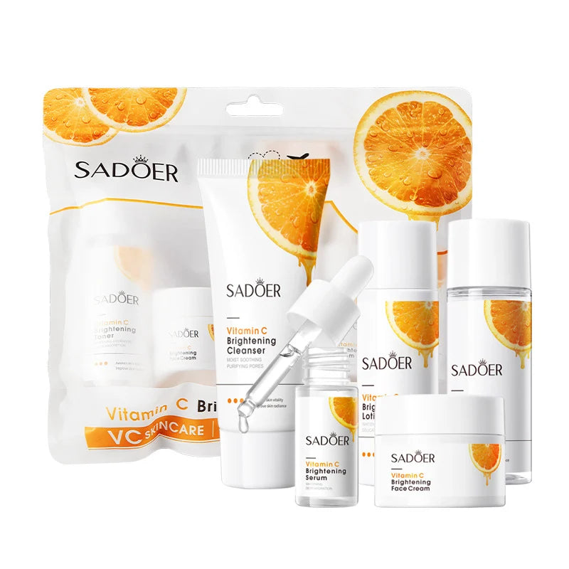 Vitamin C Brightening Skincare Travel Set – 5 Piece Kit