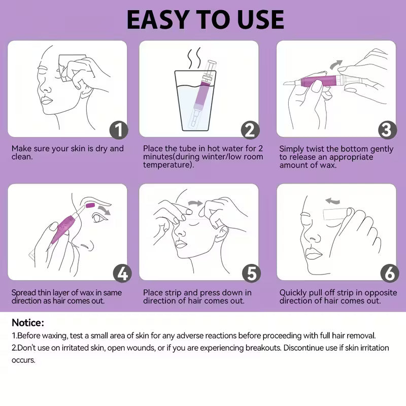 Facial Wax Kit – Brows, Upper Lip & Cheeks