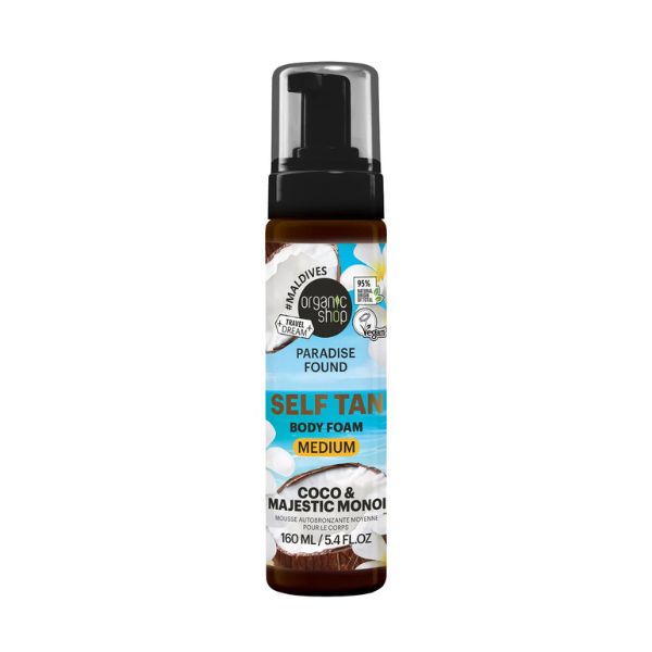 Organic Shop – Paradise Found Medium Self Tan Body Foam