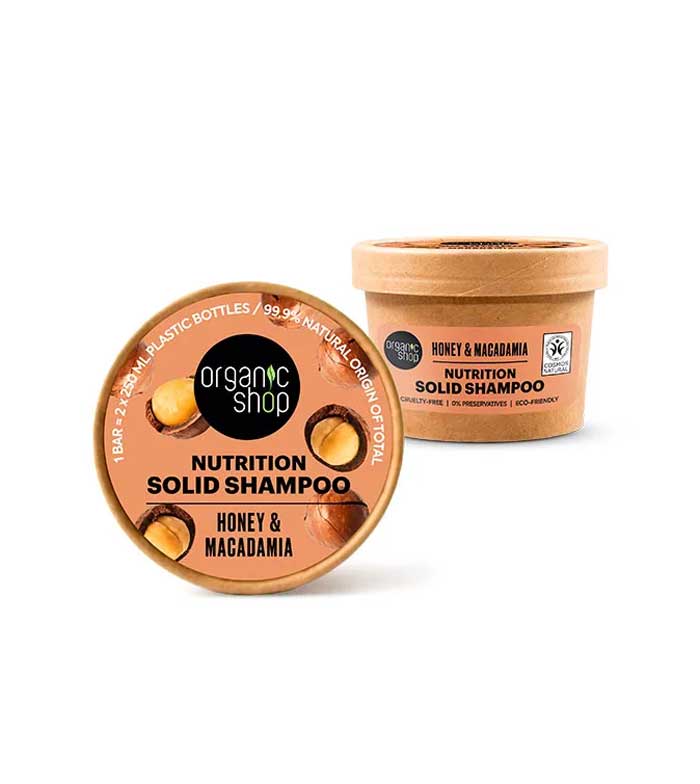 Organic Shop – Honey & Macadamia Nutrition Solid Shampoo Bar